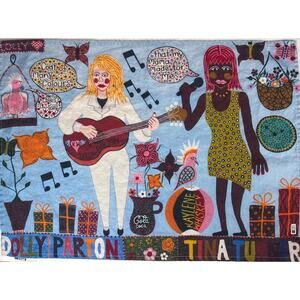 Third Drawer Down Kaylene Whiskey Dolly Parton Tina Turner Linen 2019 Tea Towel